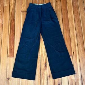 H&M womens wide Lyocell blend trousers gray US SIZE 0